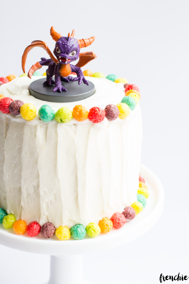 Create this homemade funfetti cake using General Mills Trix cereal.