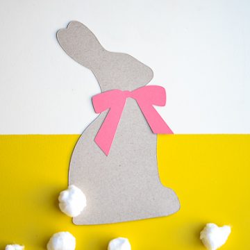 Create this easy Easter bunny craft using your Cricut and a cereal box.